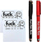 Fresh Outta Fucks Pad and Pen, Funny Sticky Notes and Pen Set, White Elephant Gift, Novelty Pen for Friends