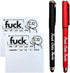 Fresh Outta Fucks Pad and Pen, Funny Sticky Notes and Pen Set, White Elephant Gift, Novelty Pen for Friends