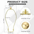 10 Inch 17.5mm 2 Set PATIKIL Lamp Harp Kit with Solid Brass Ball Finial, Heavy Duty Bracket with Standard Saddle