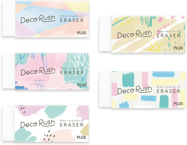 Plus DC-14ER Decorative Eraser, 5 Pattern Assortment, White, 51-910 x 5