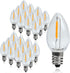 25 Pack C7 LED Night Light Bulbs, Christmas Replacement Bulbs E12 Candelabra