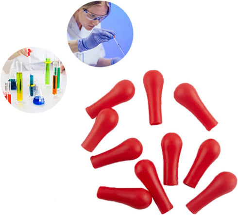Dropper Bulbs, Latex Glass Pipette Bulb Caps, Rubber Suction Ball Pipette Dropper for Science Laboratory Tool Supplies,