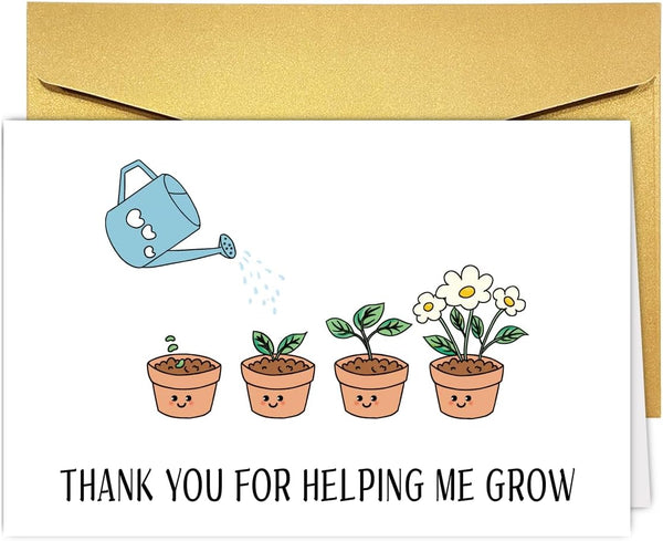 RUALOVE Funny Thank You Card For Dad Mom Teacher, Lovely Teaching Assistant Appreciation