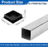 4" (100mm) 8 uxcell Square Tubing End Caps, Pcs Plastic Hole Plugs Insert End Cap for Metal Tubing Post Chair Leg Table