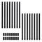 Oedema 16 Sets M10 Iron Lamp Rod Straight Pipe Lamp Kit with Connector