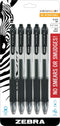Zebra Pen Sarasa Retractable Gel Pen, Medium Point, 0.7mm, Black Ink, 5-Pack