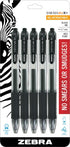 Zebra Pen Sarasa Retractable Gel Pen, Medium Point, 0.7mm, Black Ink, 5-Pack