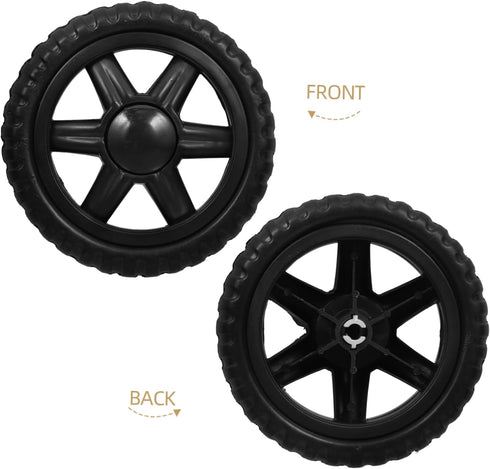 2Pcs Ciieeo Heavy Duty Plate Casters Replacement Wheels for Shopping Carts Rubber Rolling Cart Parts Effortless Shock