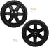 2Pcs Ciieeo Heavy Duty Plate Casters Replacement Wheels for Shopping Carts Rubber Rolling Cart Parts Effortless Shock