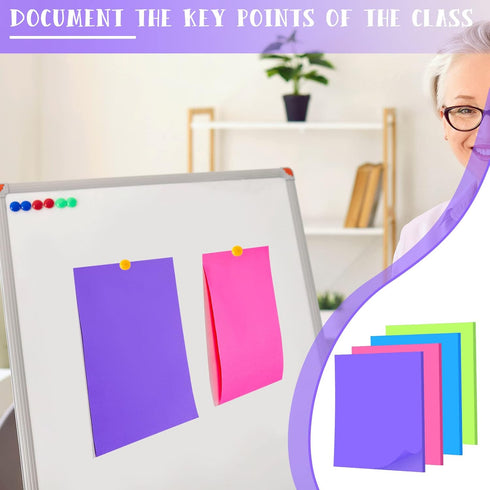 Harloon Big Sticky Notes 11 x 11 Inch Jumbo Memo Post Stickies, 40 Sheets/Pad for Office & School (Dark Color Series)