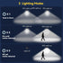 3 IP65 APONUO Solar Wall Lights Outdoor with Lighting Modes & Motion Sensor, Waterproof, Rustic Vintage Gooseneck Solar