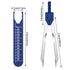 EKG Caliper ECG Calipers Measuring Tool with Ruler Electrocardiogram Drafting Divider for Nursing (Blue, 4 Pieces)