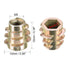 uxcell Furniture Threaded Insert Nuts, Zinc Alloy Hex-Flush M5 Internal Threads, 10mm Length, 50pcs