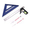 Rafter Square and 12 Inch Combo Square Set, Combination Square with Bubble Vial for Woodworking