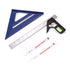 Rafter Square and 12 Inch Combo Square Set, Combination Square with Bubble Vial for Woodworking