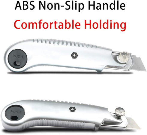 DOWELL Utility Knife - Retractable Heavy Duty Box Cutters with 5PCS Extra Blades, Self Loading Blades Function