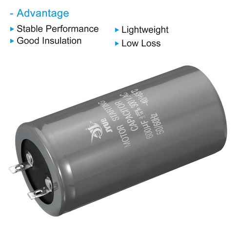 PATIKIL Motor Start Capacitor, 600uf, 300V, 50/60Hz CD60, Running Capacitor for Air Conditioners, Electric Motor
