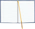 Blueline Executive Journal, Lizard-Like Hard Cover, Ribbon Bookmark, 150 Pages, 10.75" x 8.5", Blue