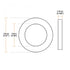 uxcell Rubber Flat Washers Pack of 20, 23mm OD, 15mm ID, 2.5mm Thickness for Faucet Pipe Water Hose