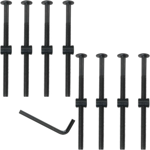 DGBRSM 8PCS M6 x 100mm Hex Drive Socket Furniture Barrel Screws Bolt Nuts