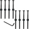 DGBRSM 8PCS M6 x 100mm Hex Drive Socket Furniture Barrel Screws Bolt Nuts