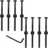 DGBRSM 8PCS M6 x 100mm Hex Drive Socket Furniture Barrel Screws Bolt Nuts
