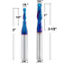 2 PCS Ball Nose Set CNC Router Bits, Carbide Ball Nose End Mill with Nano Blue Coating for Side Milling