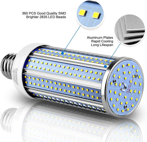 FanNicoo E39 Base LED Corn Light Bulb, 800W Equivalent 80W 6500K 8000 Lumen for Large Area Outdoor Indoor Use