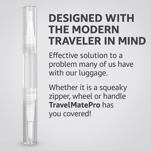 Travelmate Pro Luggage Wheel Lubricant Pen Fix Stuck Suitcase Wheels Instantly Smooth Rolling Travel TSA Approved