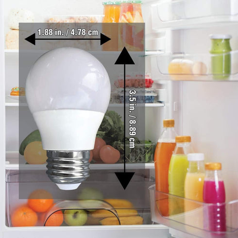 3-Watt Cool Light for KitchenAid Refrigerators, 40W Equivalent, 120V E26 Cool White 6000K, A15 Energy Saving Appliance Bulbs (601567) by Un-Edison