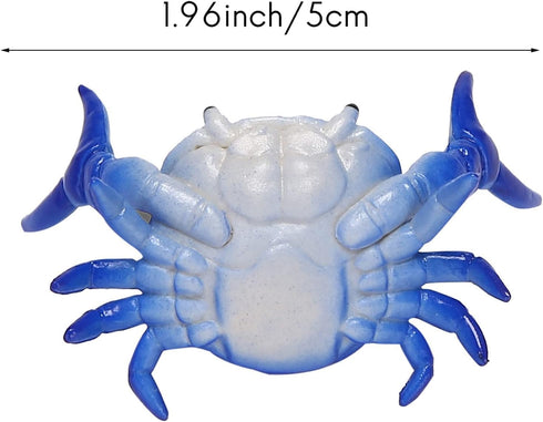 Dark Blue Creative Crab Pen Holder, Weightlifting Crabs Storage Rack for Office Desktop Decoration