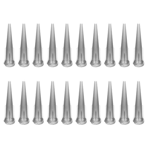 PATIKIL 16Ga Tapered Tip Dispensing Needle, 50Pcs Plastic Needle Tube Blunt Tips with Luer Lock, Gray