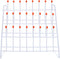 TEHAUX Metal Test Tube Drying Rack, White, 30x30cm, Portable Lab Drying Equipment for School Laboratory Utensil