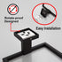 Bathroom Towel Ring, Black SUS 304 Stainless Steel Square Towel Bar, Matte Black Towel Holder for Wall Mount