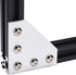 8 Sets 2020 Aluminum Extrusion Connector, Surface L Shape Joint Plate, Silver Accessories for 6mm Slot with T Nuts