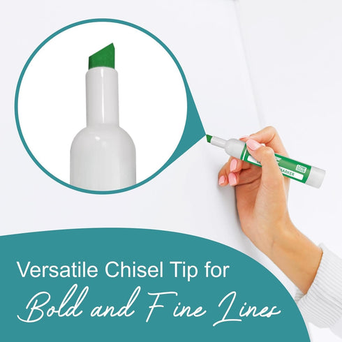 8 EXTRIC Dry erase Markers Chisel Tip, Whiteboard markers, Magnetic Marker Holder & Eraser, Low Odor White Board Marker