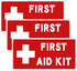 Ymapinc 3Pcs Medical Stickers, Self Adhesive Waterproof First Aid Sign Sticker Emergency Decals