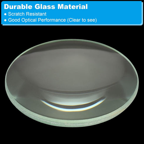 PATIKIL 4" Focal Length Double Convex Lens, 2 Pack 50mm Diameter Glass Optically Polished for Physics Experiment