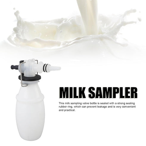 Luocute 500ml, PP Milk Sampling Valve Bottle Easy Cleaning Dairy Sampler for Milk Production, Dairy Farms, Milk Quality