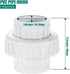 1-1/4" PVC Union Coupling Pipe Fitting, 1-1/4" PVC Slip Union Schedule 40, White (2 Pack)
