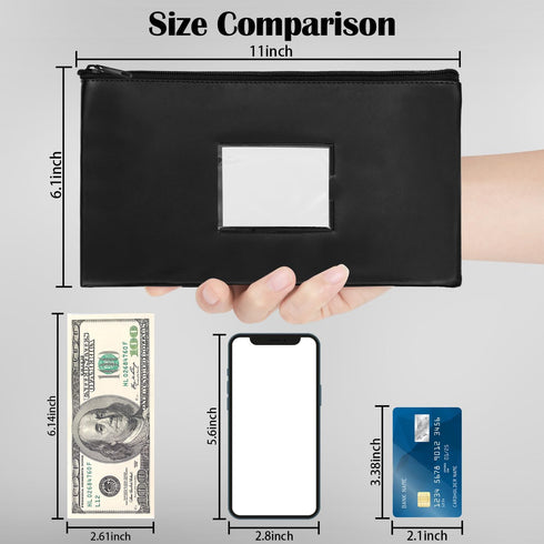 VOCHIC 10 Pieces Money Bags with Zipper, 11x6.1 inch Security Bank Deposit Bags for Cash and Tools