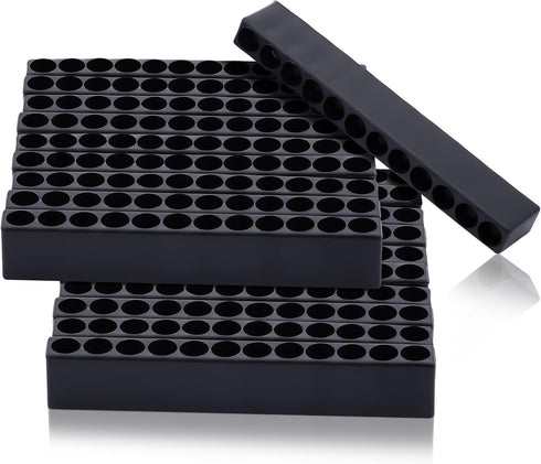 20 Pcs 12 Holes Hex Shank Bit Holder, Screwdriver Head Storage Case, Plastic Drill Bit Organizer for 1/4 Inch Hex Shank