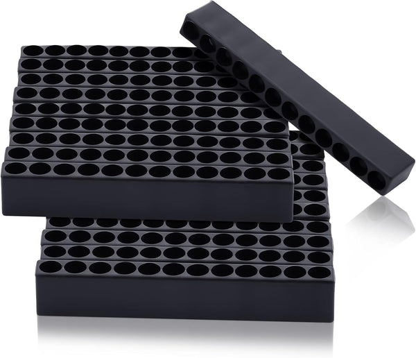 20 Pcs 12 Holes Hex Shank Bit Holder, Screwdriver Head Storage Case, Plastic Drill Bit Organizer for 1/4 Inch Hex Shank