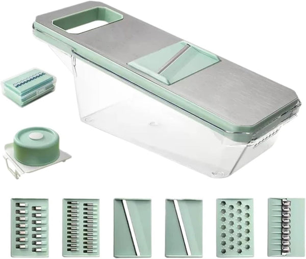 CJNDYFXCA Multifunctional Stainless Steel Vegetable Shredder and Cutter - Compact Potato and Cucumber