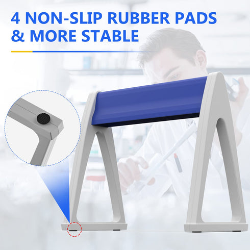 FOUR E'S SCIENTIFIC Laboratory Pipette Stand, Plastic Linear Holder for 7-8 Micropipettes (Pipettes Not Included)