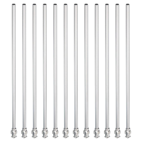 PATIKIL 8Ga x 5.9 Inch Stainless Steel Dispensing Needle Tips, 12Pcs Blunt Tips Luer Lock for Thick Glue