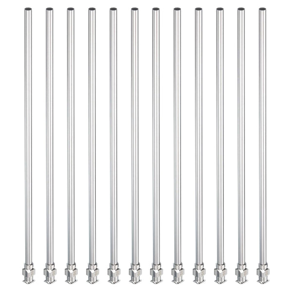 PATIKIL 8Ga x 5.9 Inch Stainless Steel Dispensing Needle Tips, 12Pcs Blunt Tips Luer Lock for Thick Glue
