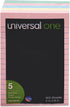 Universal UNV35616 100 Sheet Lined 4 in. x 6 in. Self-Stick Note Pads, Assorted Pastel Colors (5/Pack)