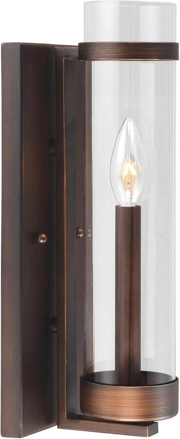 Millennium 1981-RBZ Transitional One Light Wall Sconce from Milan Collection in Bronze/Dark