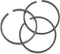 3Pcs Piston Ring, Air Compressor Piston Ring for Pneumatic Drive, Airtight for 55mm Cylinder Diameter